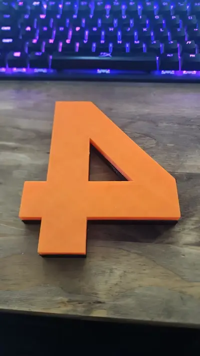 Numero de fachada para casa em petg orgânico e bonito rápida impressão