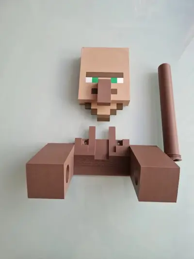 minecraft villager toilet paper holder