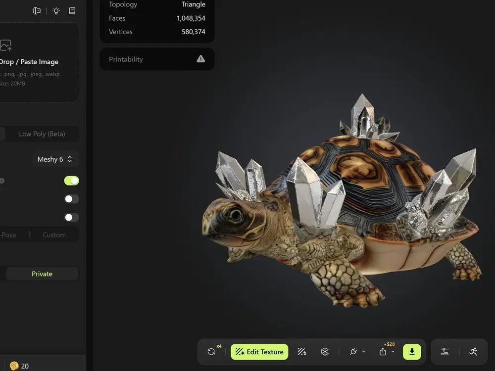 Crystal shell turtle