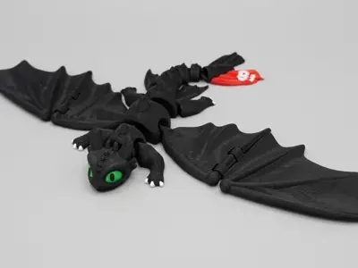 Dragón Articulado Furia Nocturna Desdentado - Flexi