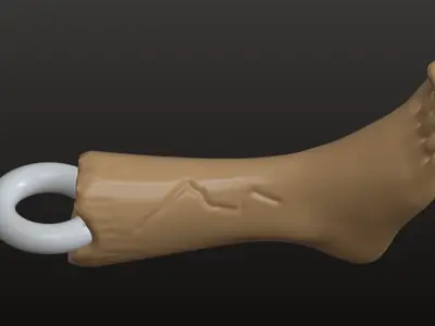 Lucky Human's Foot Keychain
