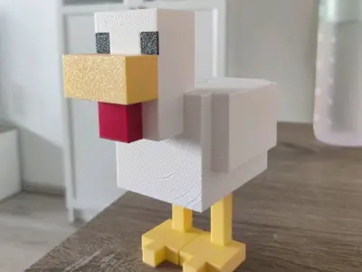 Minecraft Chicken piggy bank - Multiparts