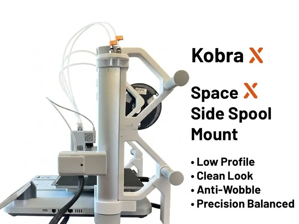 Space X - Side Spool Mount - Low Profile for Kobra X