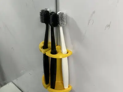 corner-mounted toothbrush holder