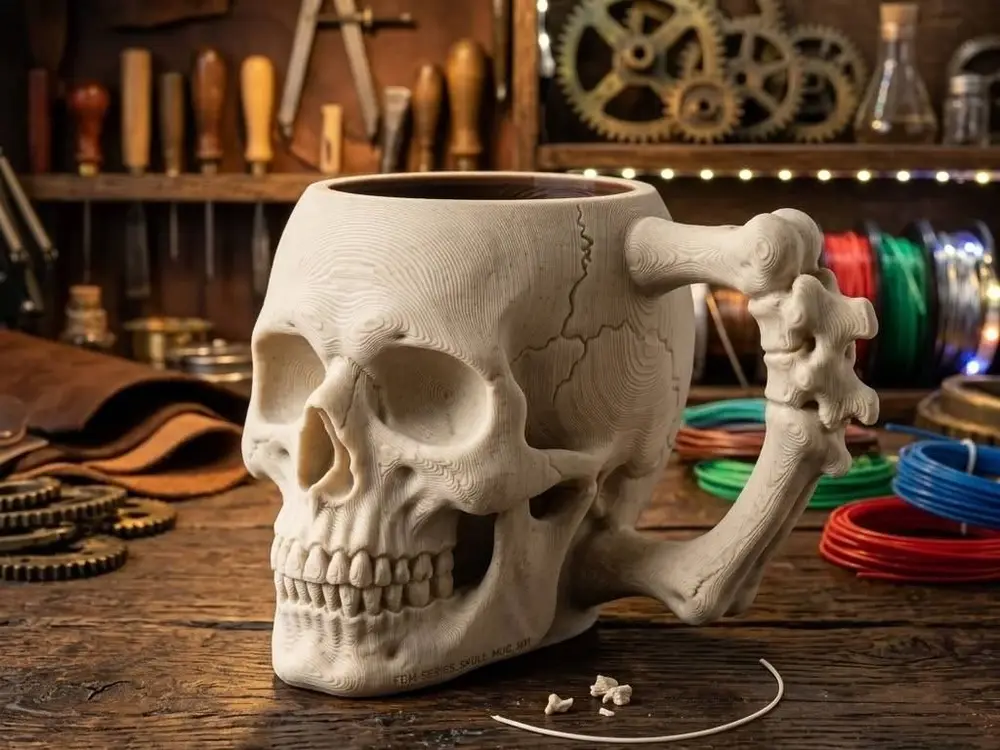 Bonehandle Skull Mug