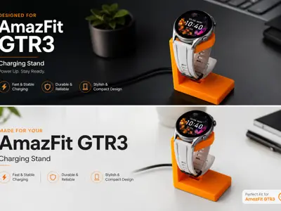 Amazfit GTR 3 Charging Stand | Minimal 3D Printed Dock | Clean Cable Management