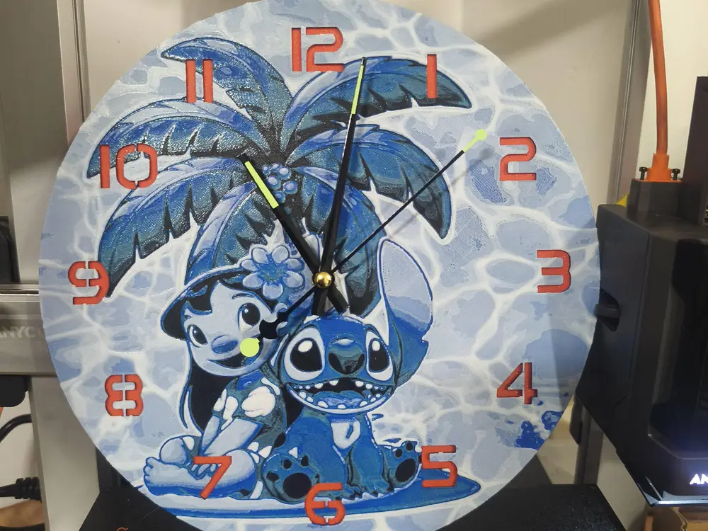 reloj pared stitch hueforge