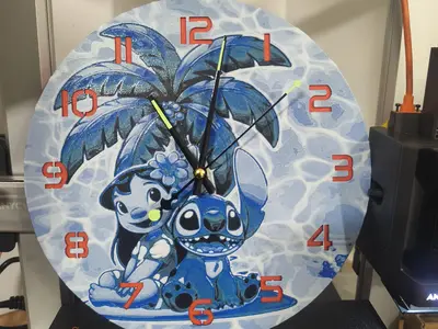 reloj pared stitch hueforge
