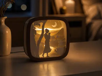 Mother’s Day Shadowbox Lamp