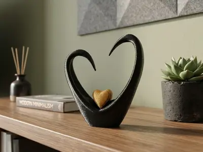 modern heart decor