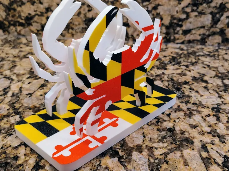 Servilletero de Cangrejo con Bandera de Maryland (AMS)