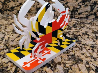 Servilletero de Cangrejo con Bandera de Maryland (AMS)
