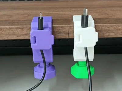 桌夹式可旋转数据线整理器