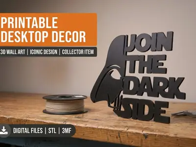 Star Wars Darth Vader Wall Art - Join The Dark Side Desktop Decor - 3D Print STL