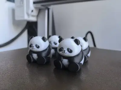 多色打印卡通熊猫