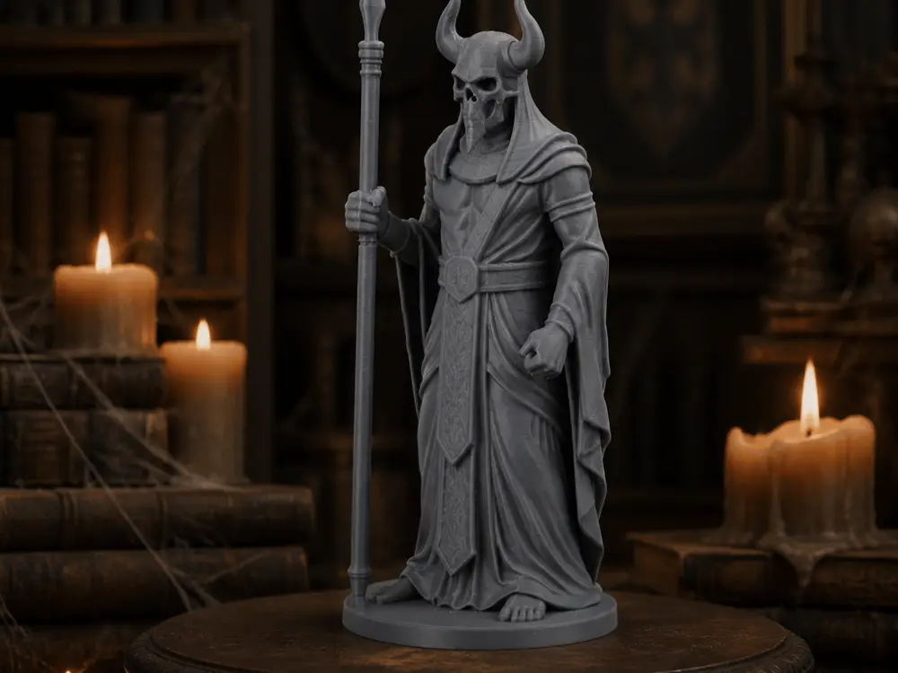 Horned Guardian Sculpture