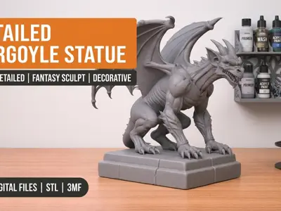 Gothic Gargoyle Statue - Ancient Guardian Creature - Highly Detailed Display Figurine