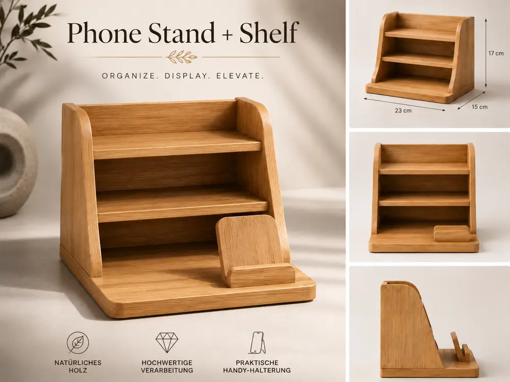 Phone Stand + Shelf