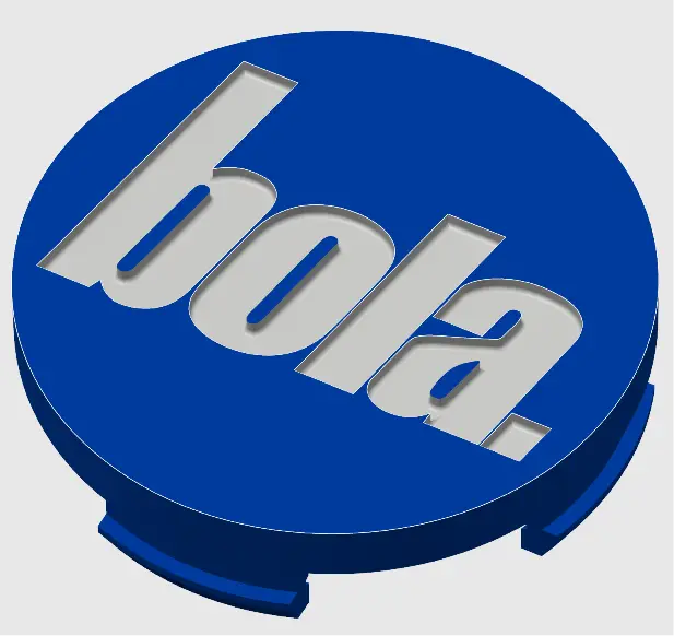 Bola 60mm alloy wheel hub centre cap.