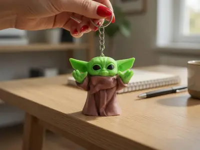 Grogu 3D Fan Art Keychain – Free for Fans
