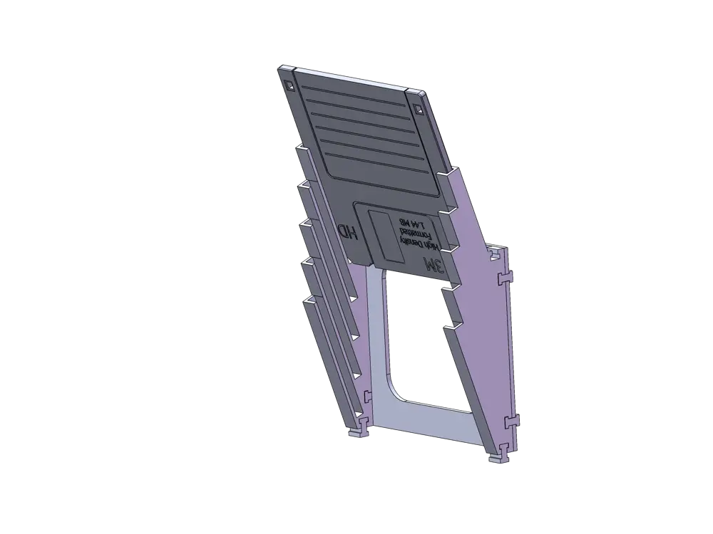3.5" floppy disk modular wall storage