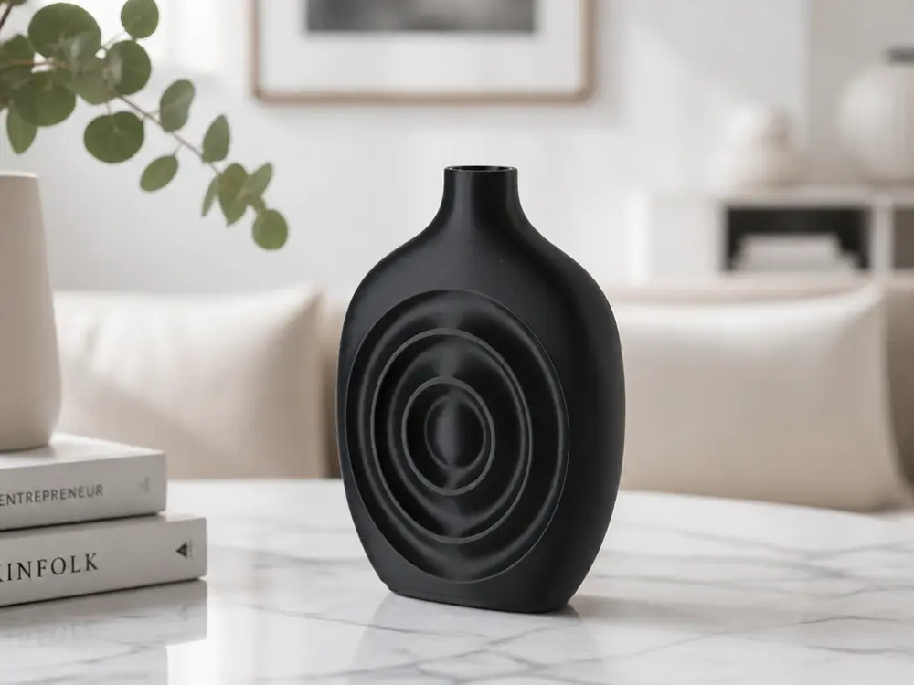 Orbit Echo Vase with a Target Pattern