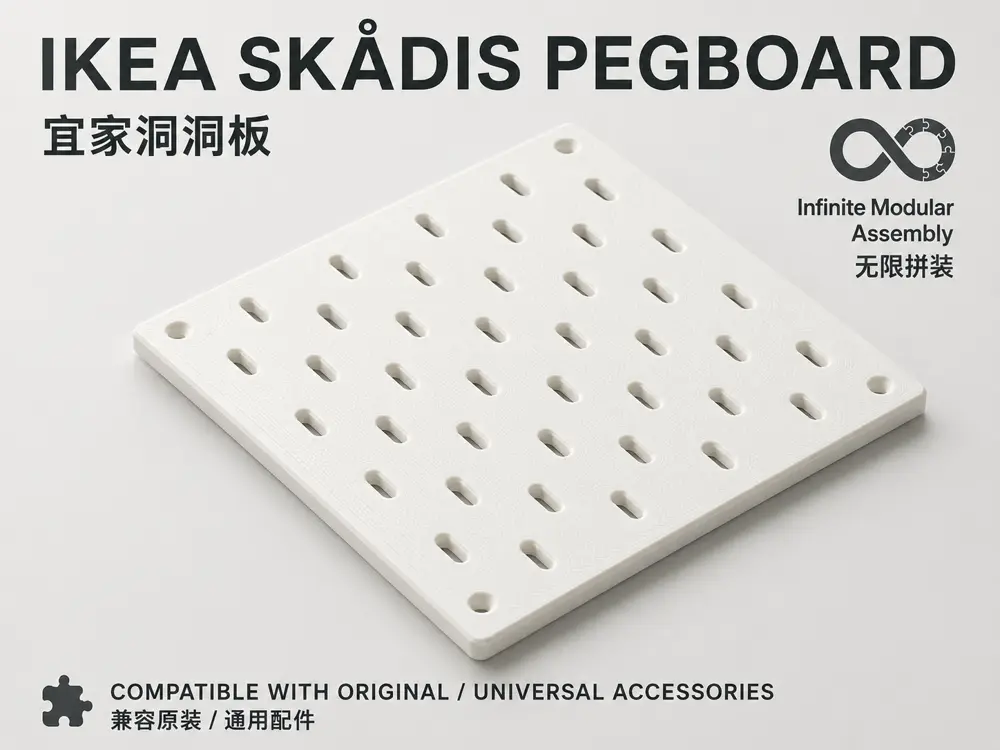 自制宜家洞洞板IKEA Skadis 无限拼装