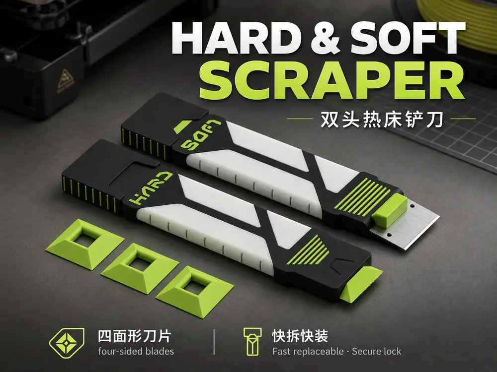 热床铲刀 双头刮刀 KX多色 HARD & SOFT SCRAPER