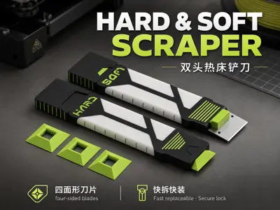 热床铲刀 双头刮刀 KX多色 HARD & SOFT SCRAPER
