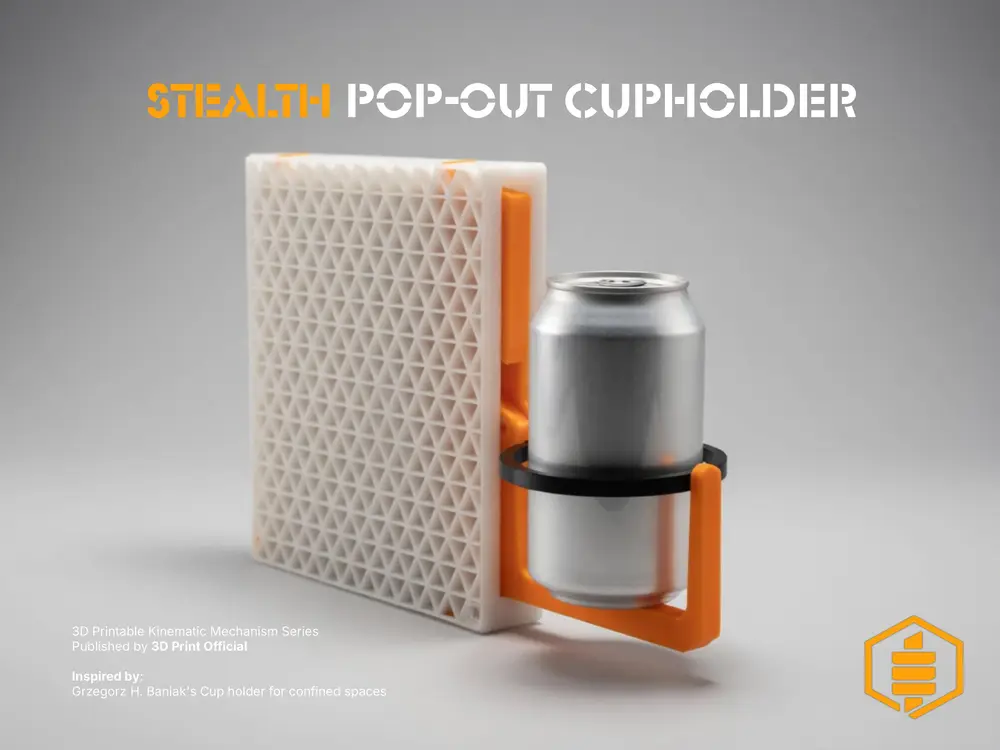 Stealth Pop-Out Cupholder