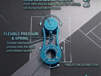 Finger clicker Ratchet & Silent Wheel 2 in 1