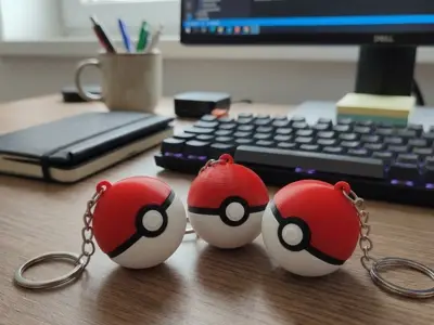 Pokeball Keychain - Multicolor