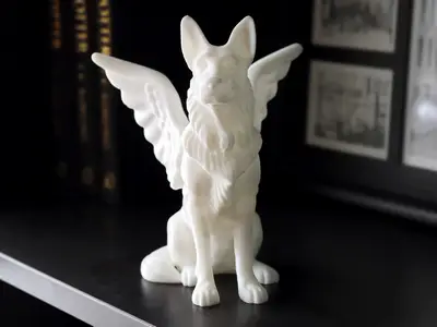German Shepherd with Angel Wings