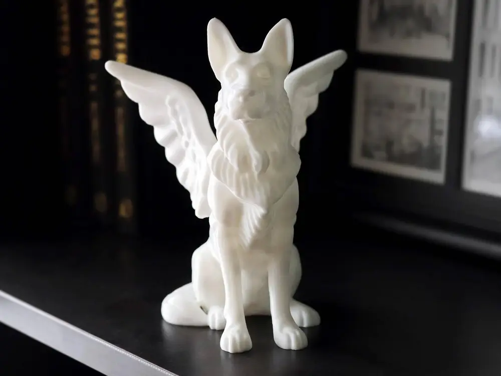 German Shepherd with Angel Wings