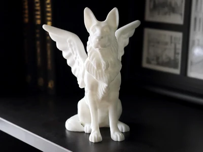 German Shepherd with Angel Wings