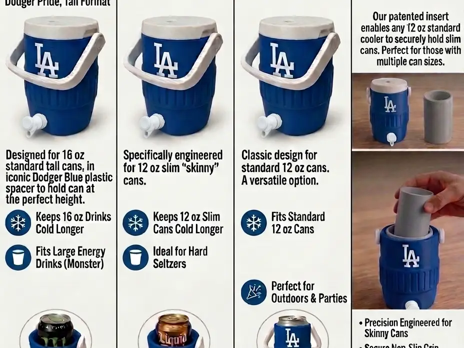 Dodgers Can Coozie Set
