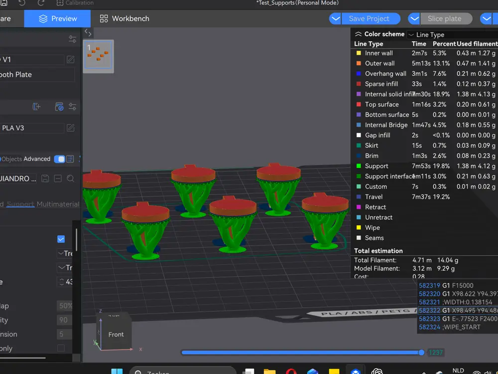 Supports test,
