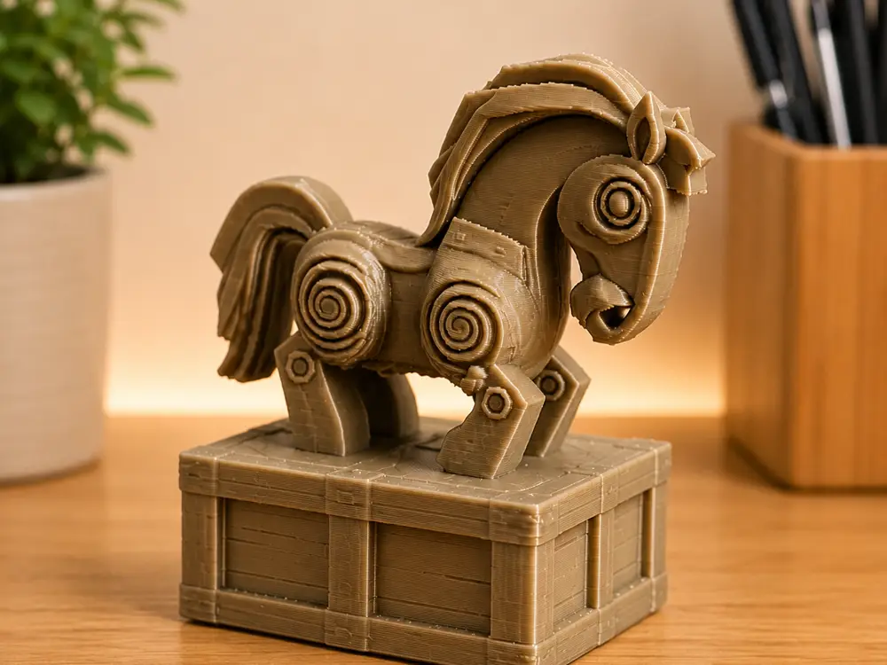 Steampunk Mechanical Horse Figurine