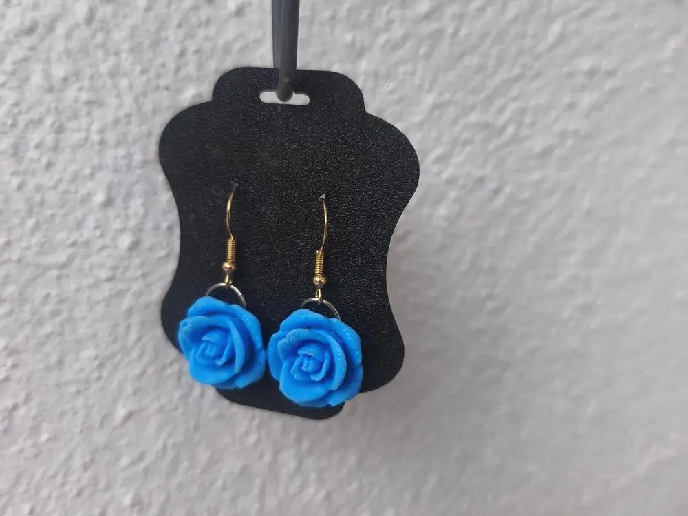 pendientes forma de rosa