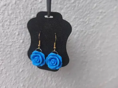 pendientes forma de rosa