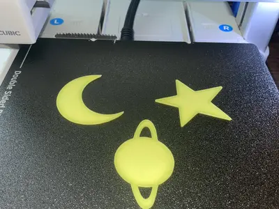Glow in Dark - Star, Moon, Planet - Ceiling Art