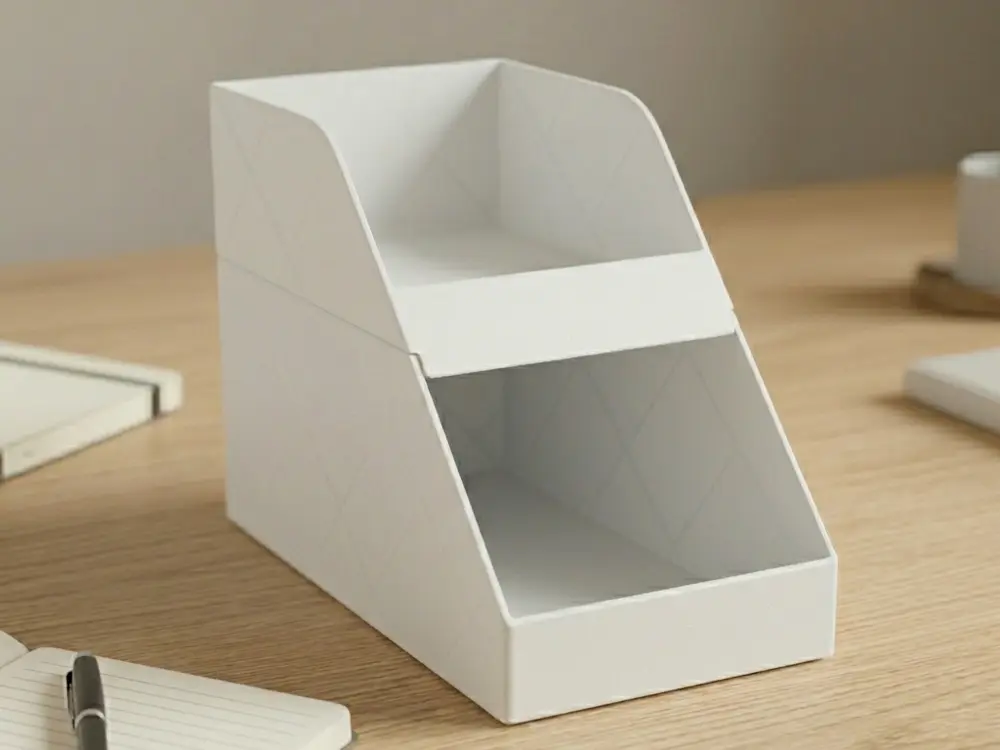 Dual-Layer Desktop Organizer – Modern & Space-Saving Storage Solution