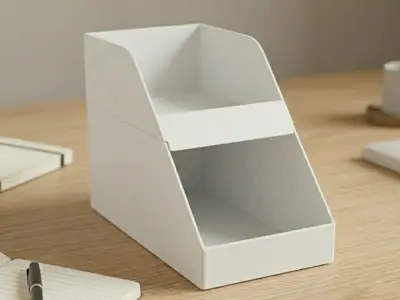 Dual-Layer Desktop Organizer – Modern & Space-Saving Storage Solution