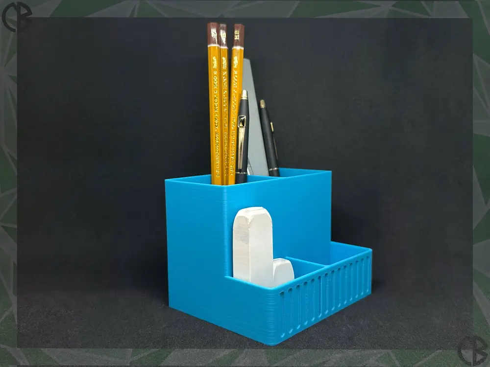 Pen holders with compartments