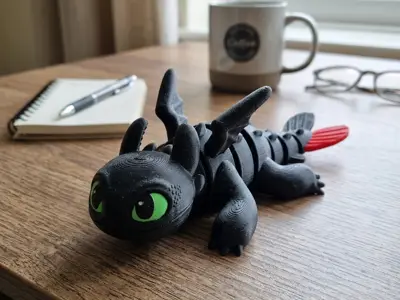 Toothless Articulated Dragon - How to Train Your Dragon