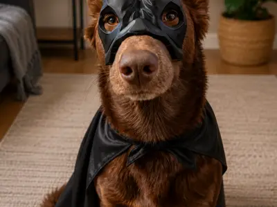 Batdog Mask: The Dark-Bark dog-Bat Mask Funny Halloween Costume, Black-Bat-Mask for dogs / Dog-Mask