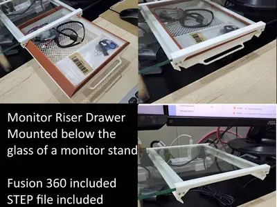 Drawer for Glass Monitor Stand