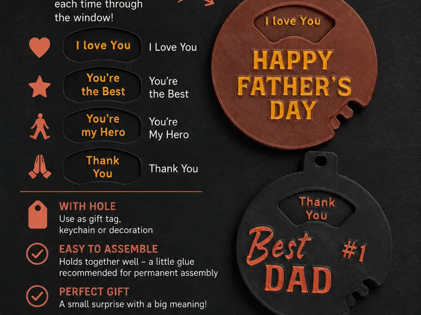 Happy Fathersday Wheel Best Dad