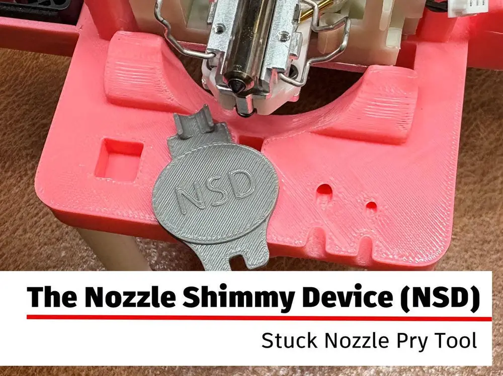 The NSD - Nozzle Shimmy Device - stuck nozzle pry tool - Kobra X compatible