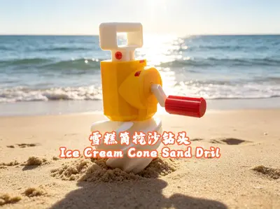 Ice Cream Cone Sand Drill | 雪糕筒挖沙钻头